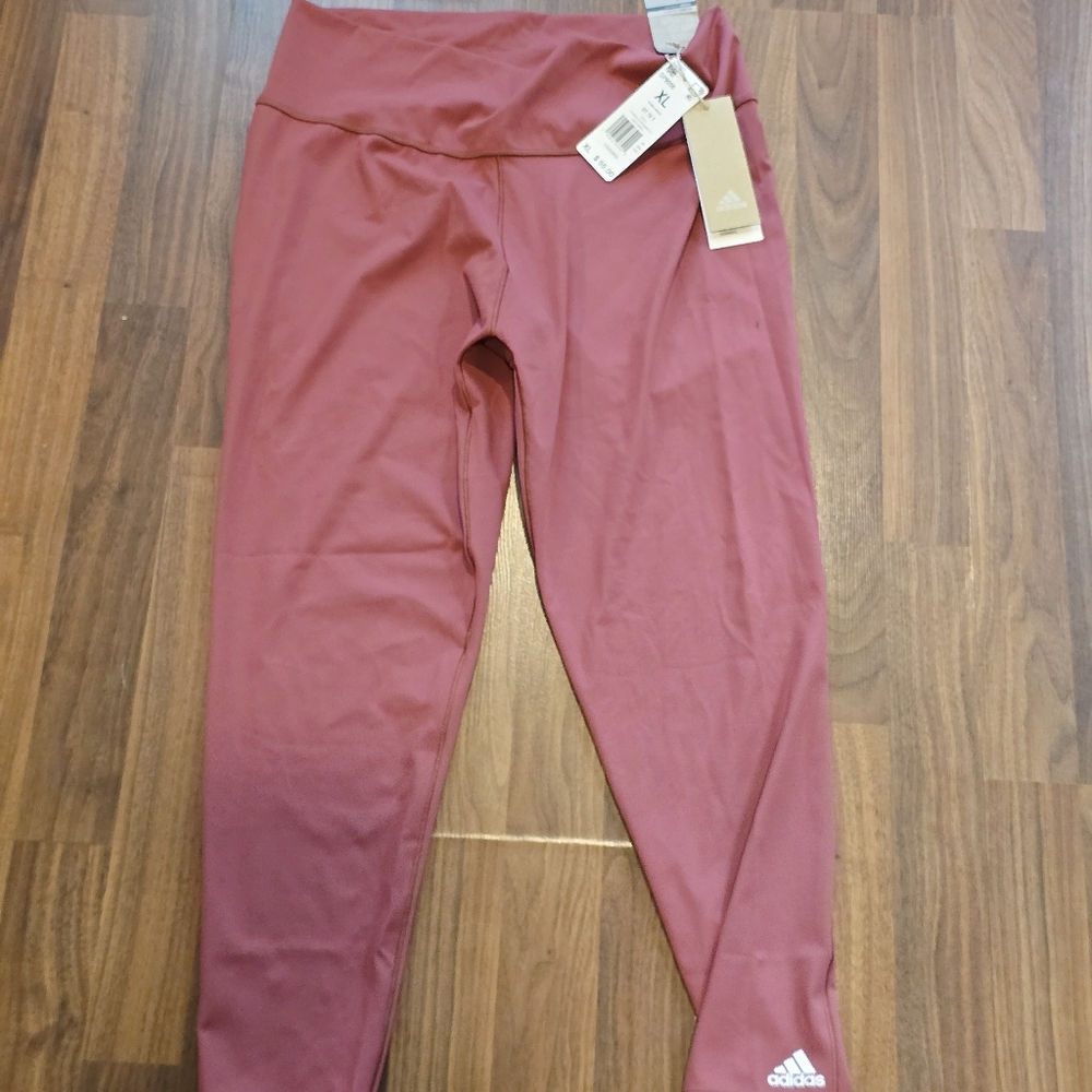 adidas Women's Rose Pink High-Waist Leggings - Picture 4 of 10